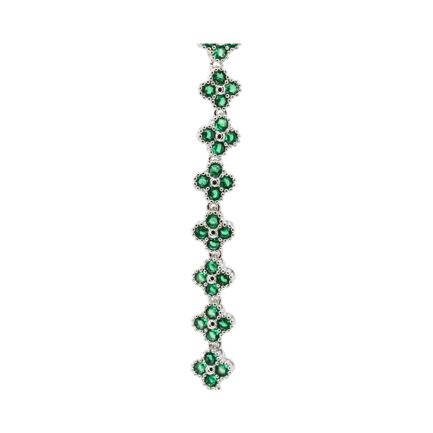 Emerald Clover Tennis Bracelet