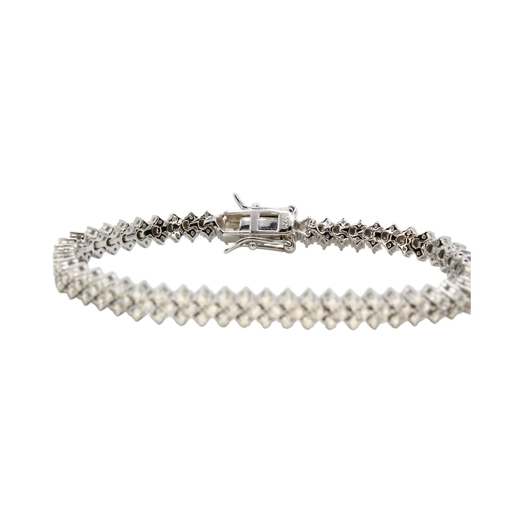 Moissanite 2.9ctw Chevron Tennis Bracelet