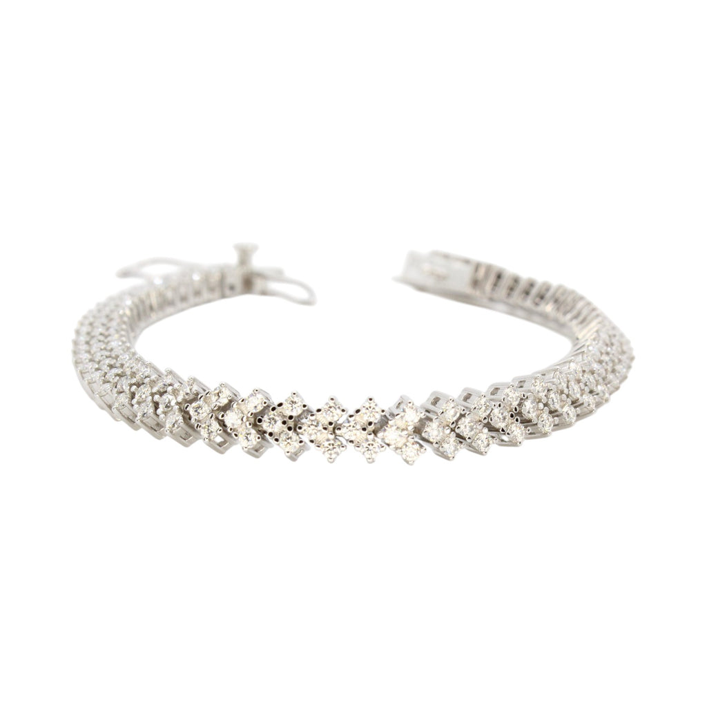 Moissanite 2.9ctw Chevron Tennis Bracelet