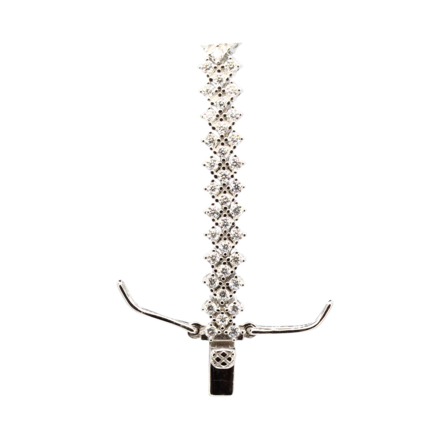 Moissanite 2.9ctw Chevron Tennis Bracelet