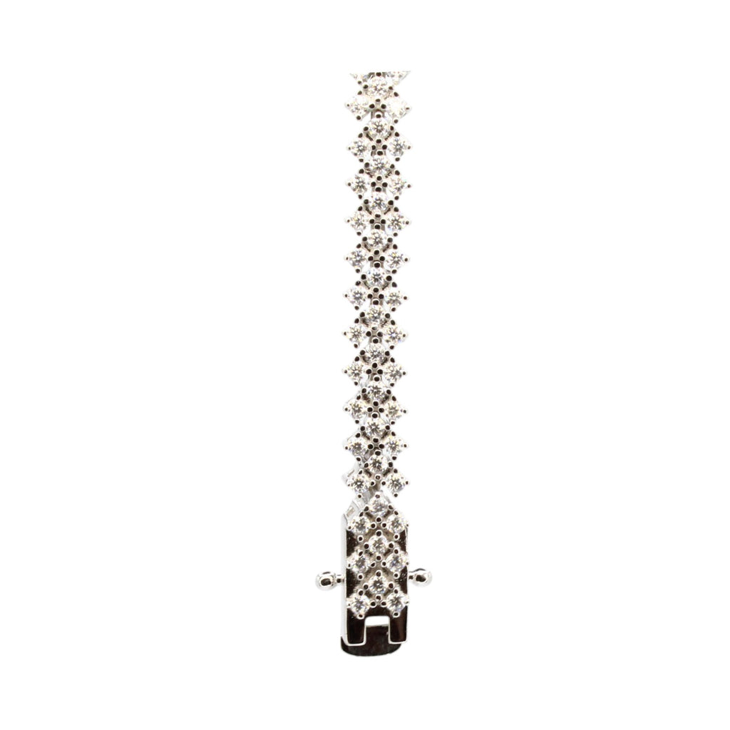 Moissanite 2.9ctw Chevron Tennis Bracelet