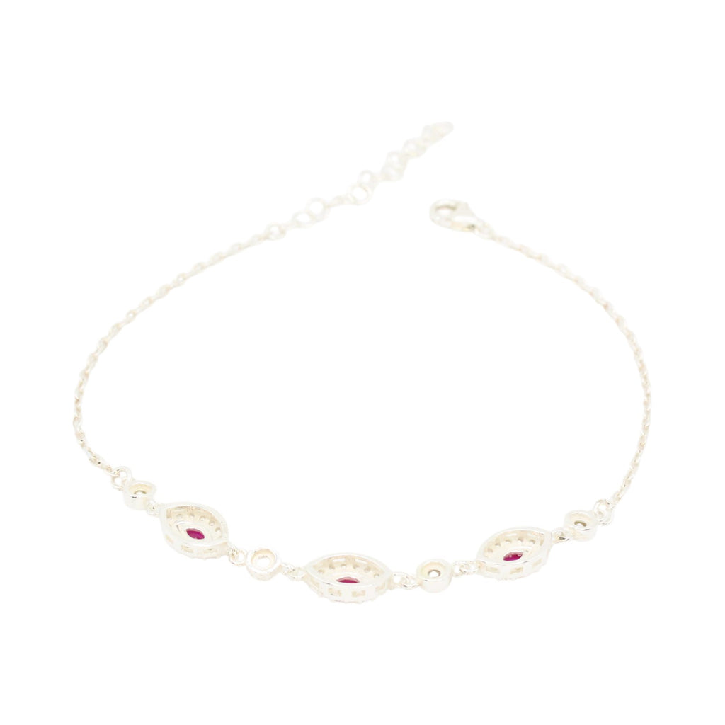 Marquise Pink & White Topaz Bracelet