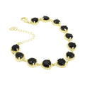 Black Onyx Heart Setting Bracelet