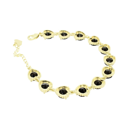 Black Onyx Heart Setting Bracelet