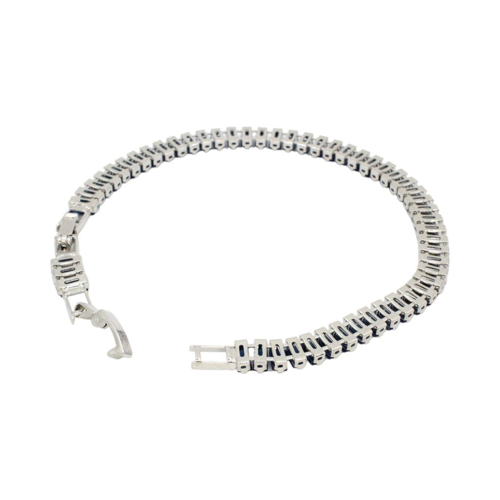 Sapphire Blue Baguette Tennis Bracelet