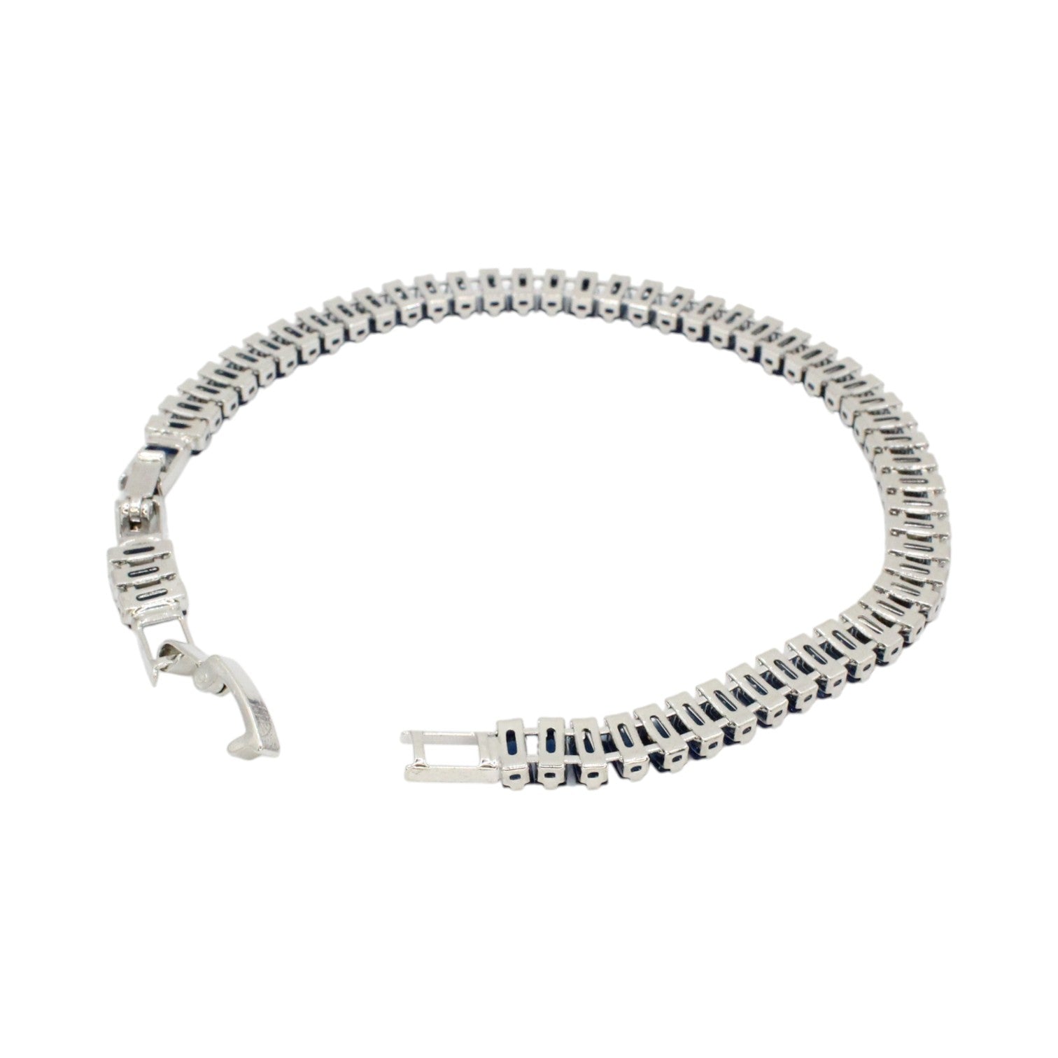 Sapphire Blue Baguette Tennis Bracelet