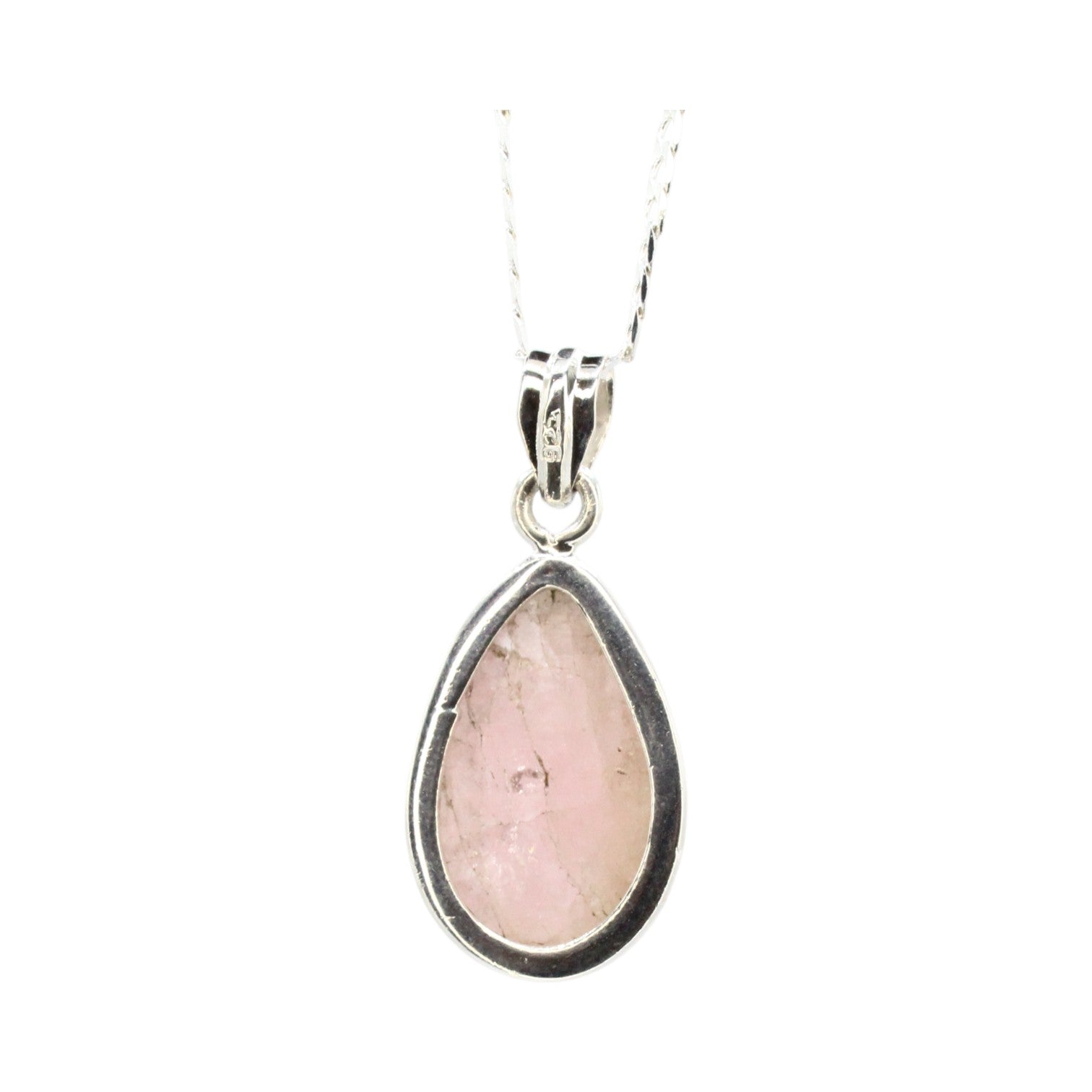 Genuine Teardrop Blush Morganite Necklace