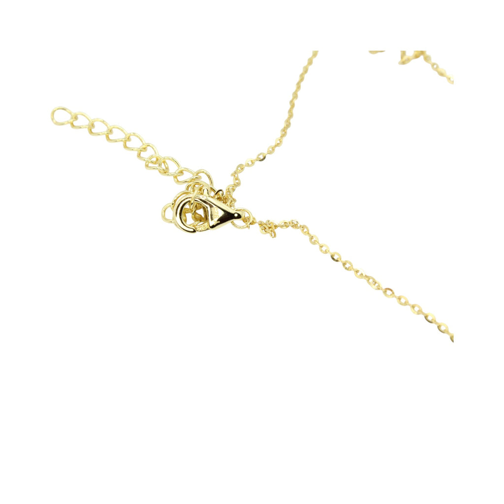 Micro White Mother of Pearl Clover Necklace