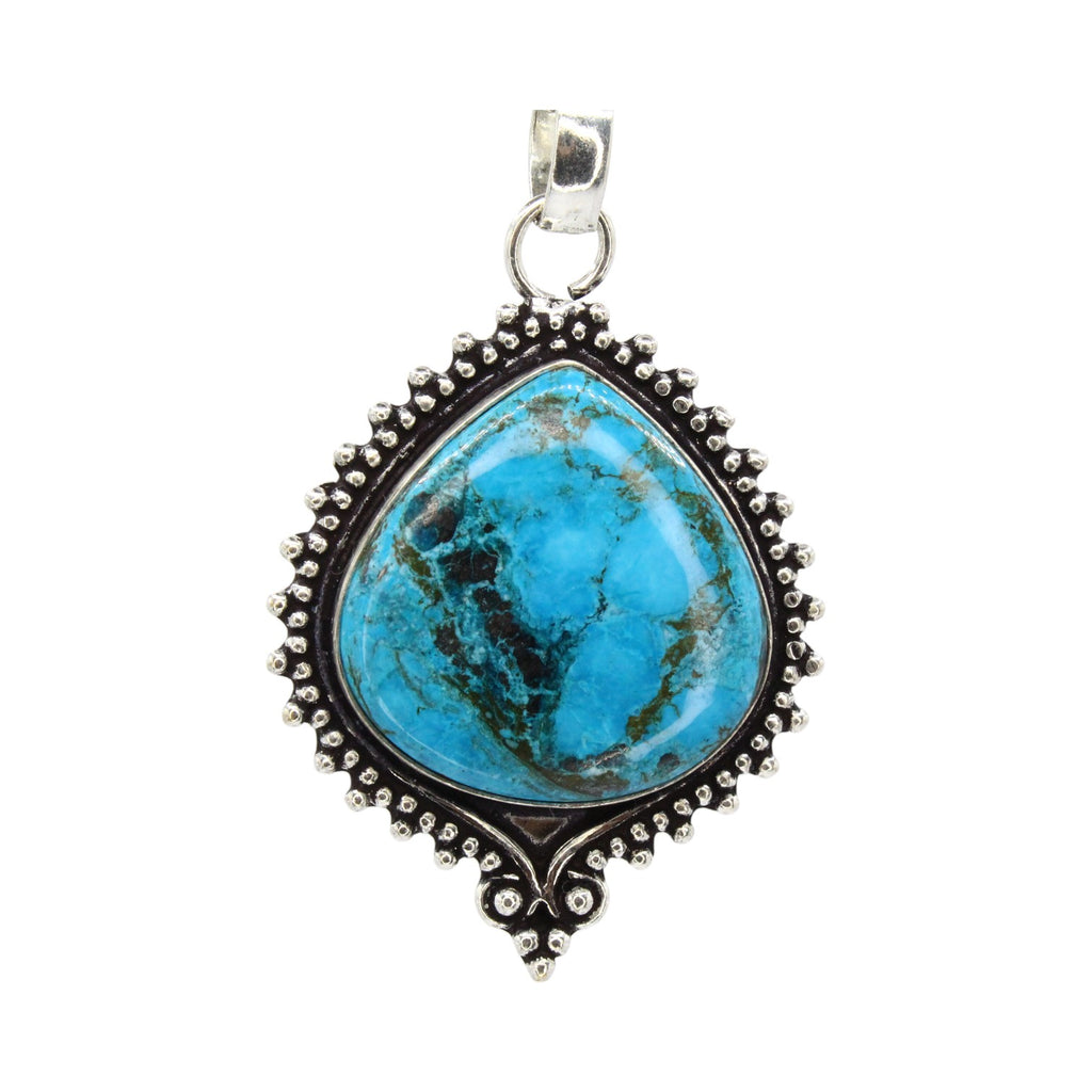 Genuine Chocolate Turquoise Chubby Pear Necklace