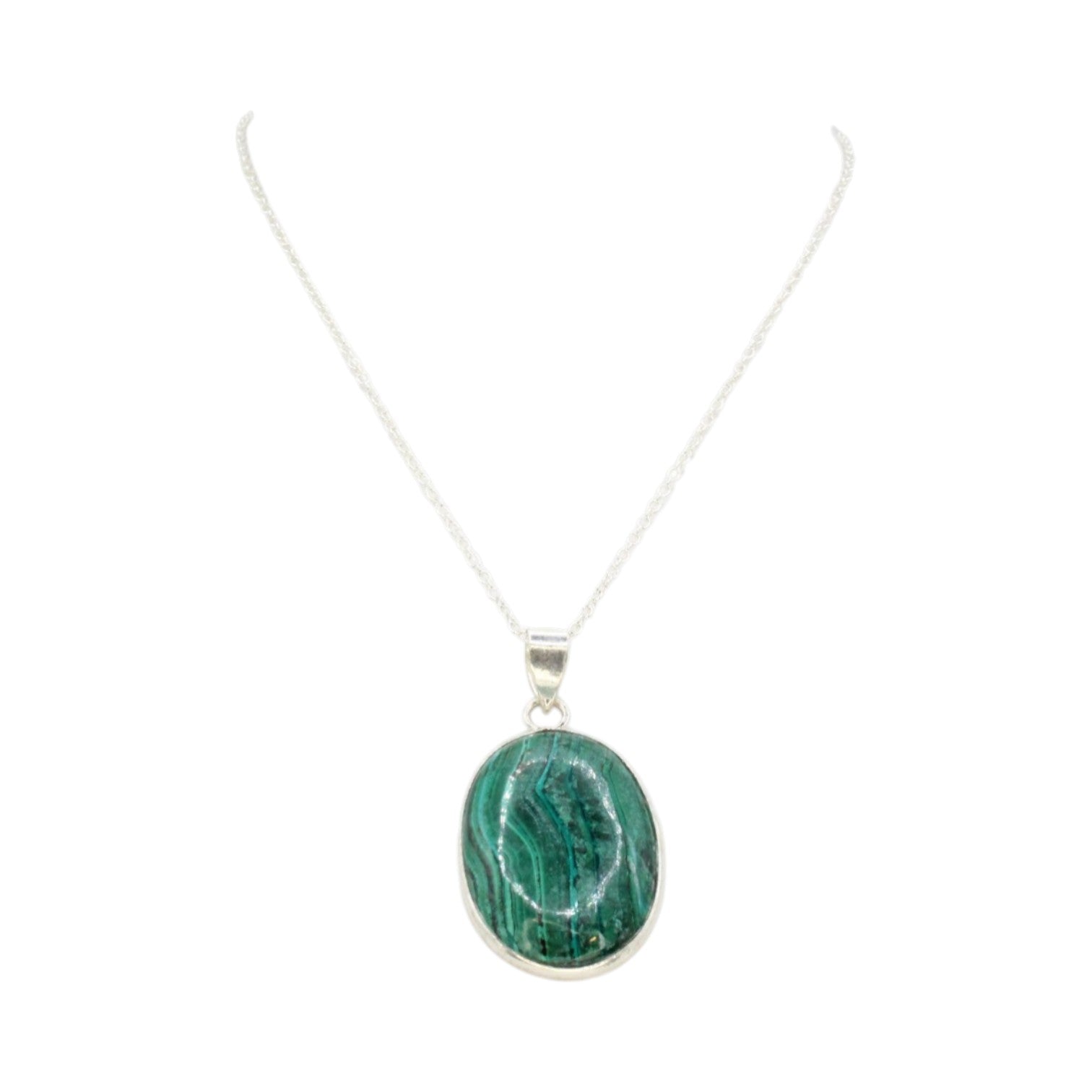 Genuine Multi Color Malachite Necklace