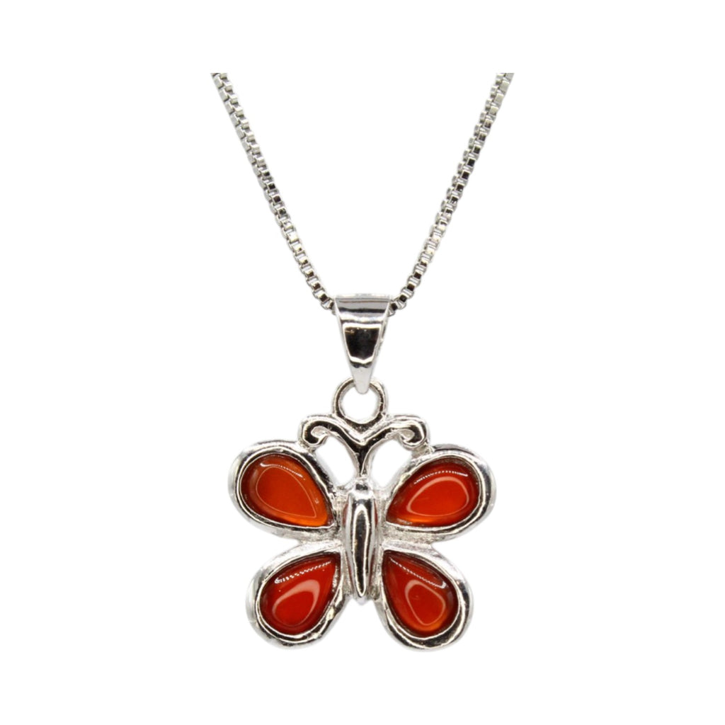 Carnelian Butterfly Necklace