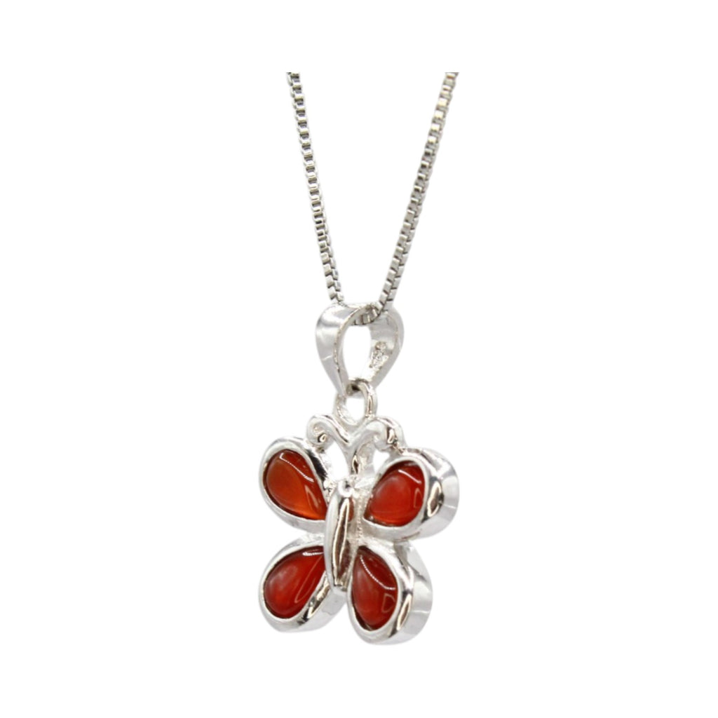 Carnelian Butterfly Necklace