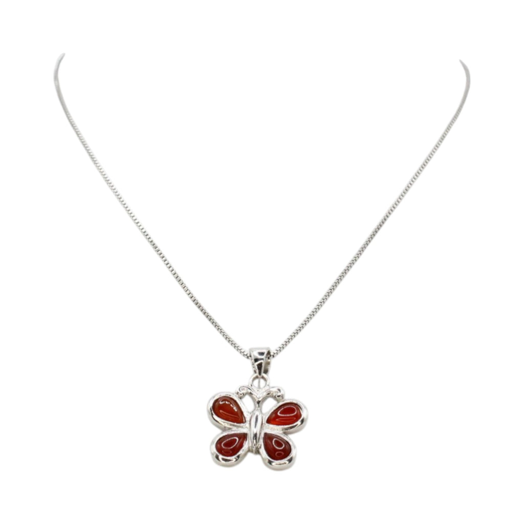 Carnelian Butterfly Necklace