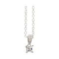 Princess Moissanite Solitaire .40ct  Necklace