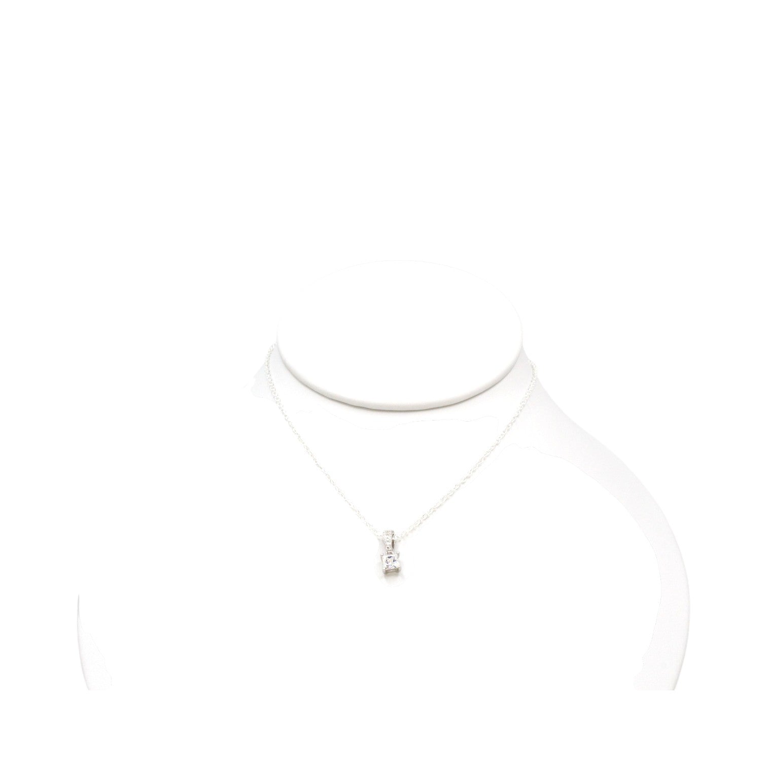 Princess Moissanite Solitaire .40ct  Necklace