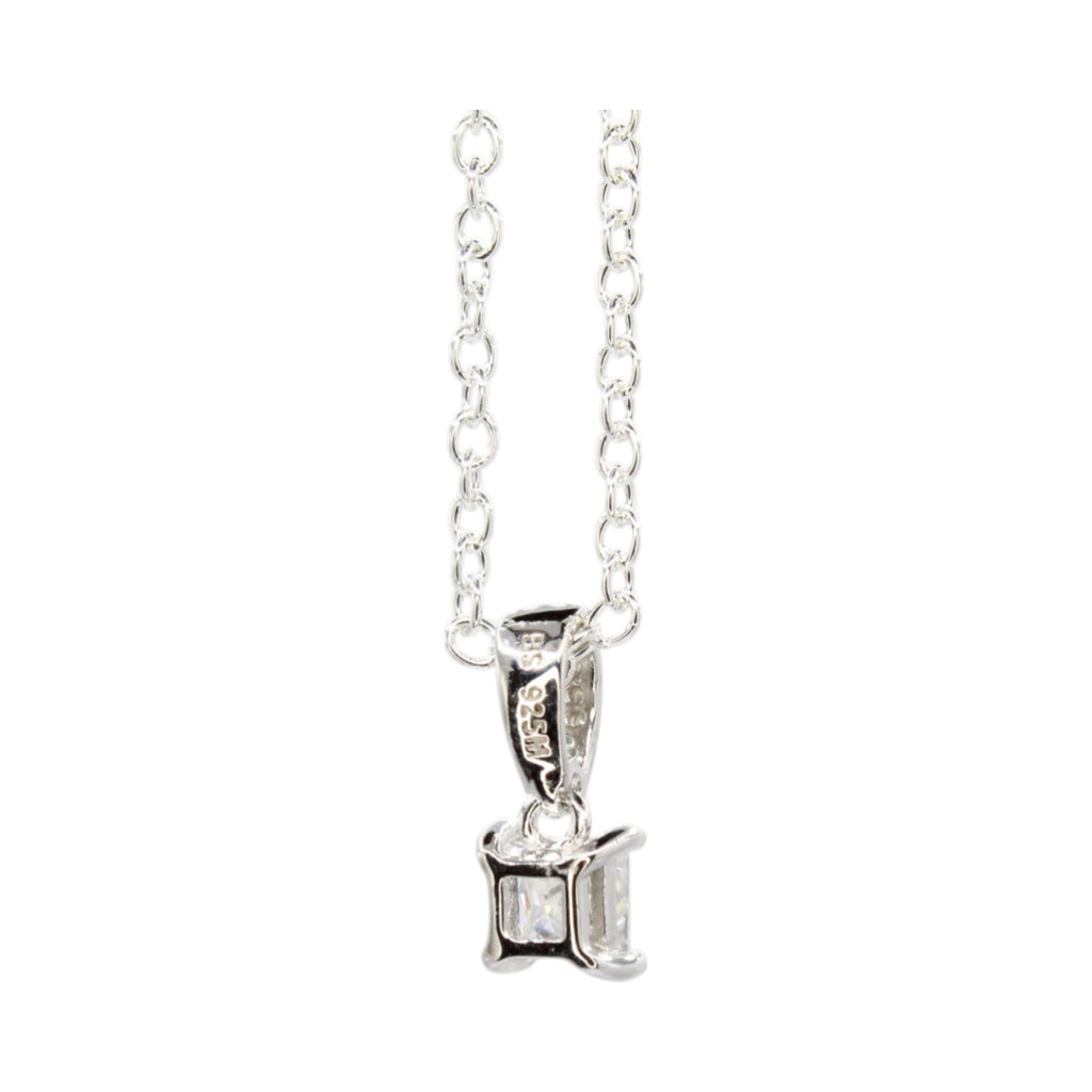 Princess Moissanite Solitaire .40ct  Necklace
