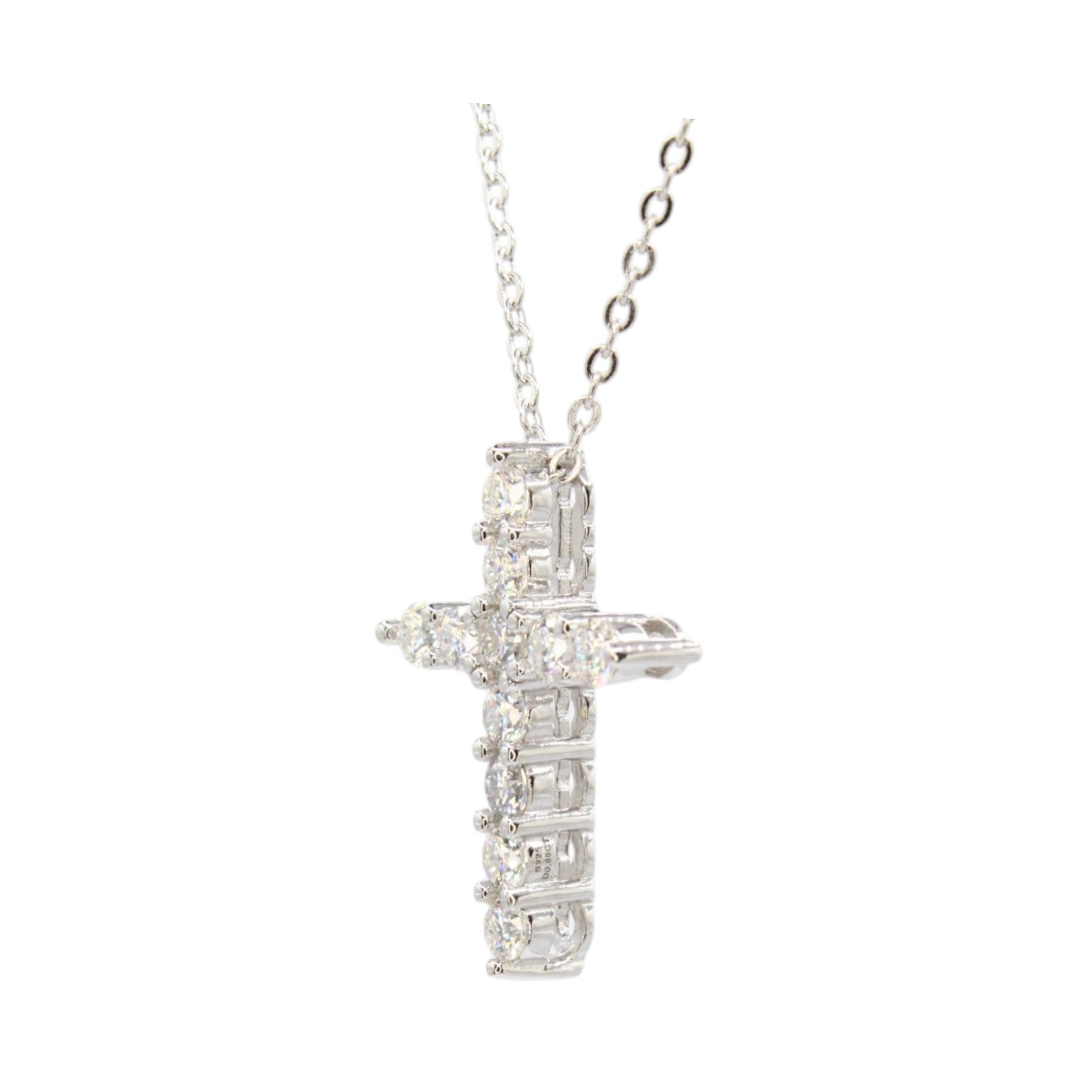 Medium Moissanite Cross Necklace