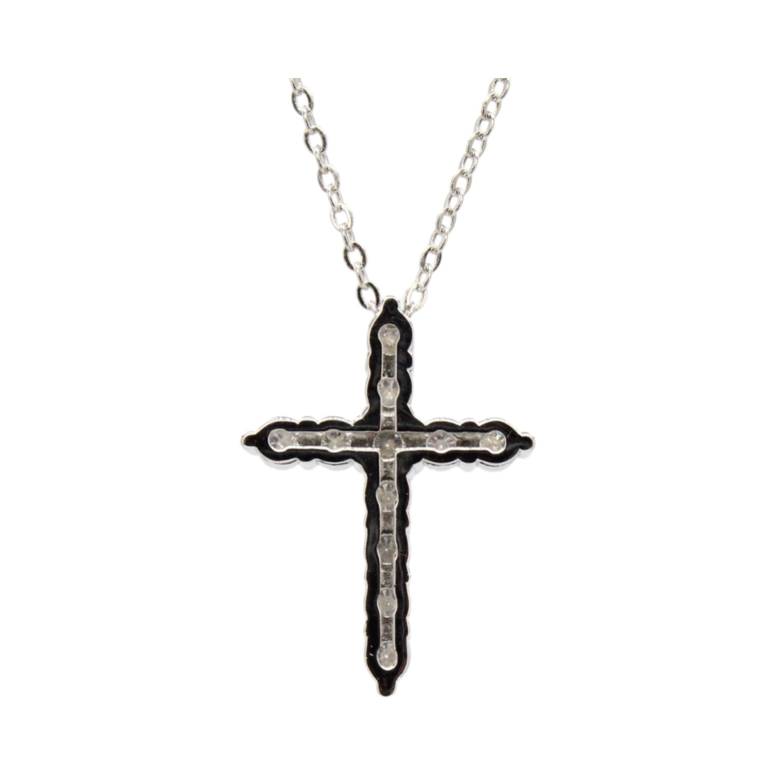 Medium Moissanite Cross Necklace