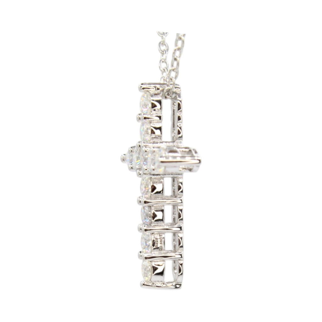 Medium Moissanite Cross Necklace