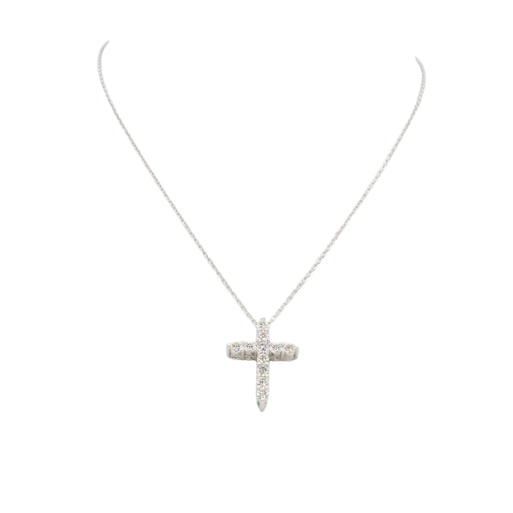 Medium Moissanite Cross Necklace