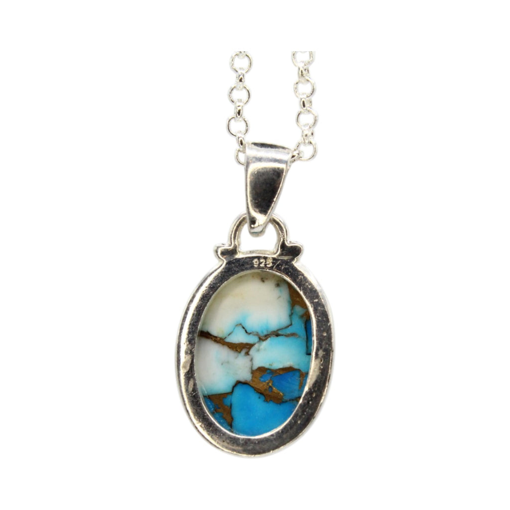 Ice Blue Dahlia Turquoise Necklace