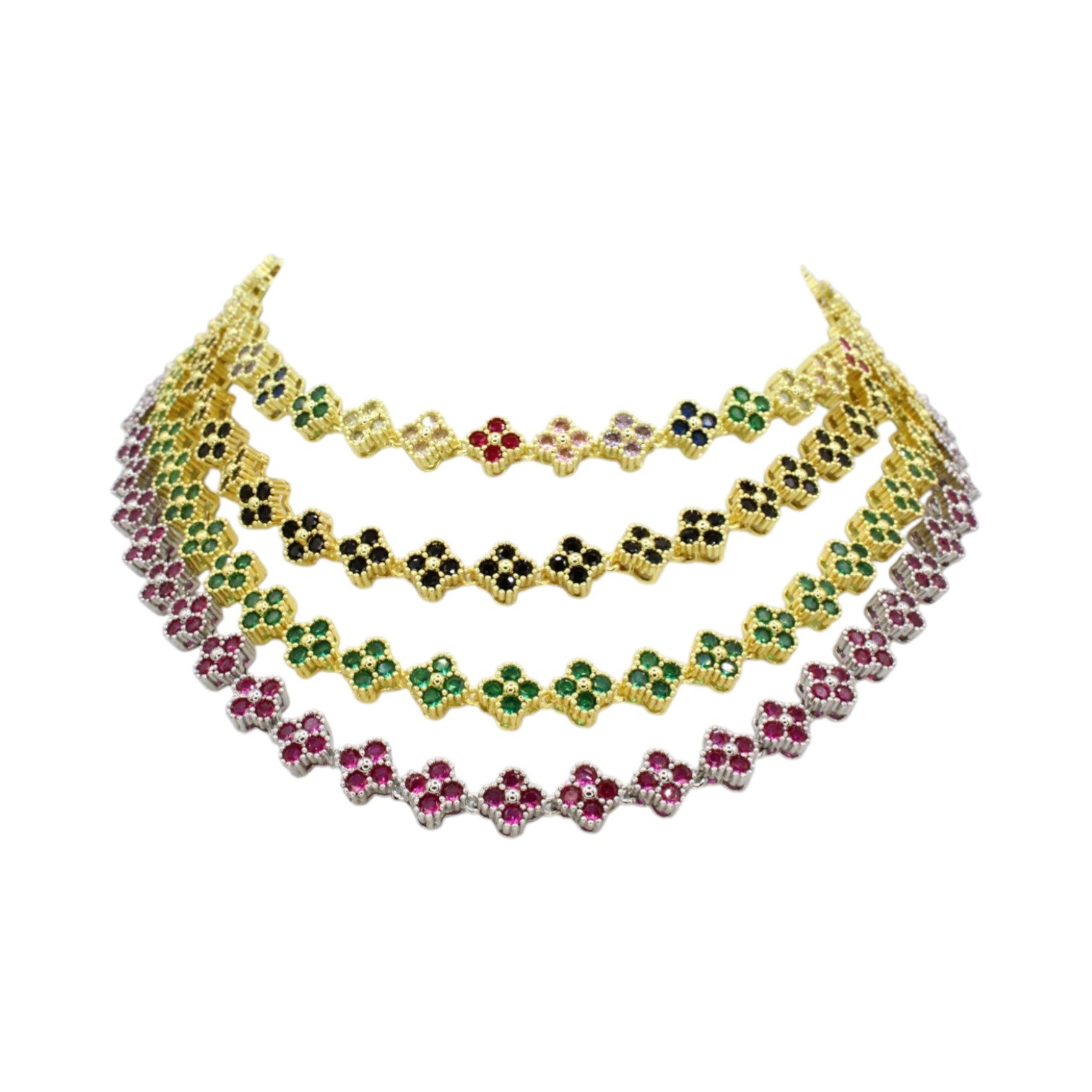 Clover Tennis Necklace