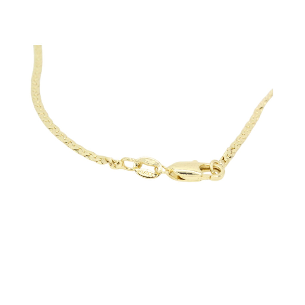 Diamond Cut Micro Gold Clover Necklace