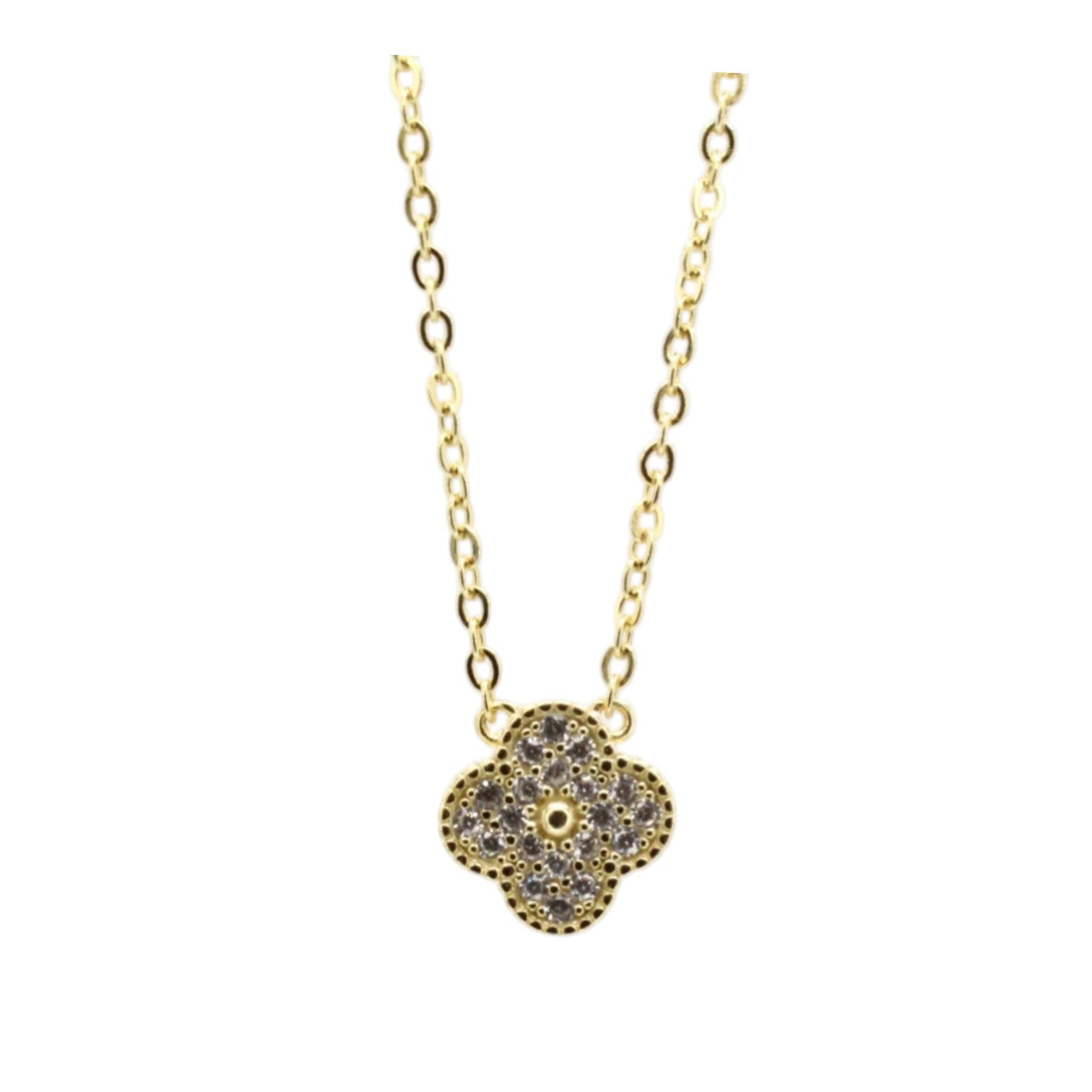 Moissanite Micro Clover Necklace