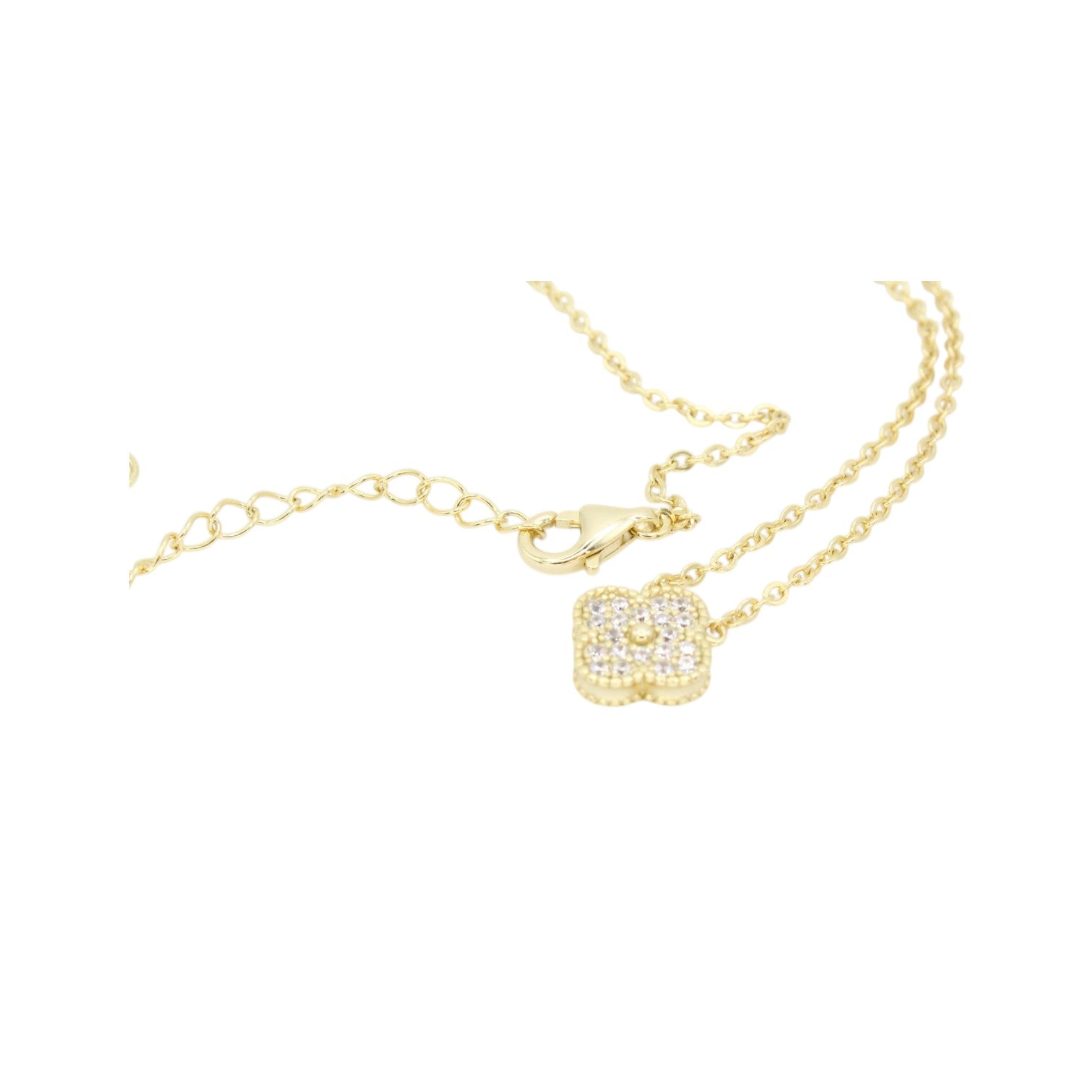 Moissanite Micro Clover Necklace