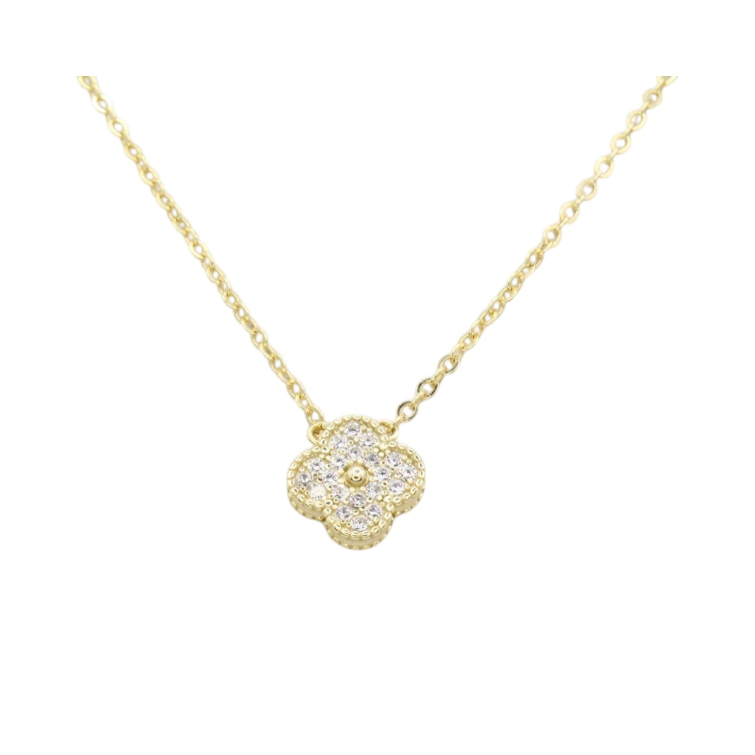 Moissanite Micro Clover Necklace