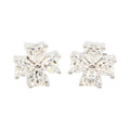 Moissanite Clover Hearts Studs