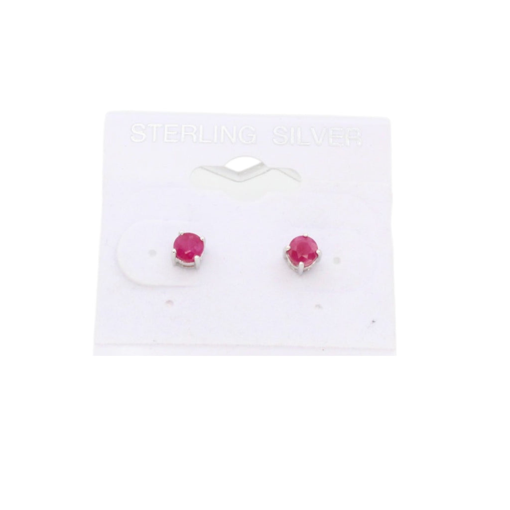 Natural African Johnson Ruby Studs