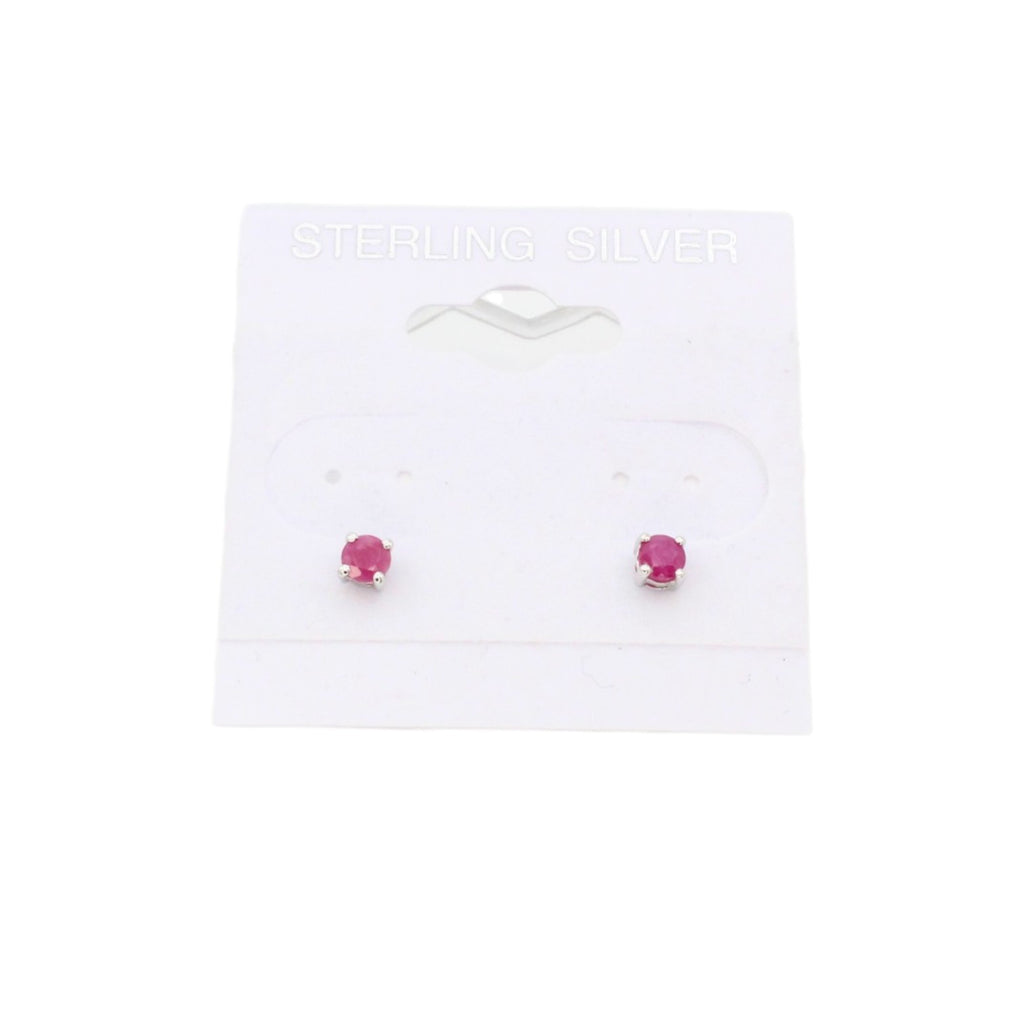 Natural African Johnson Ruby Studs