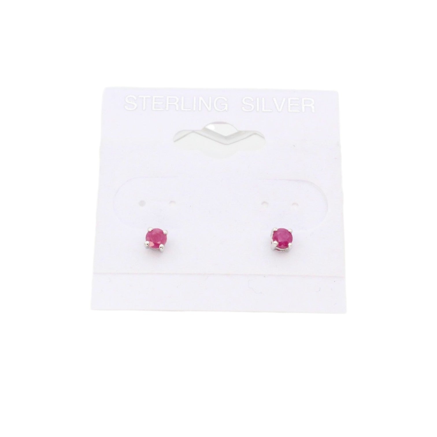 Natural African Johnson Ruby Studs