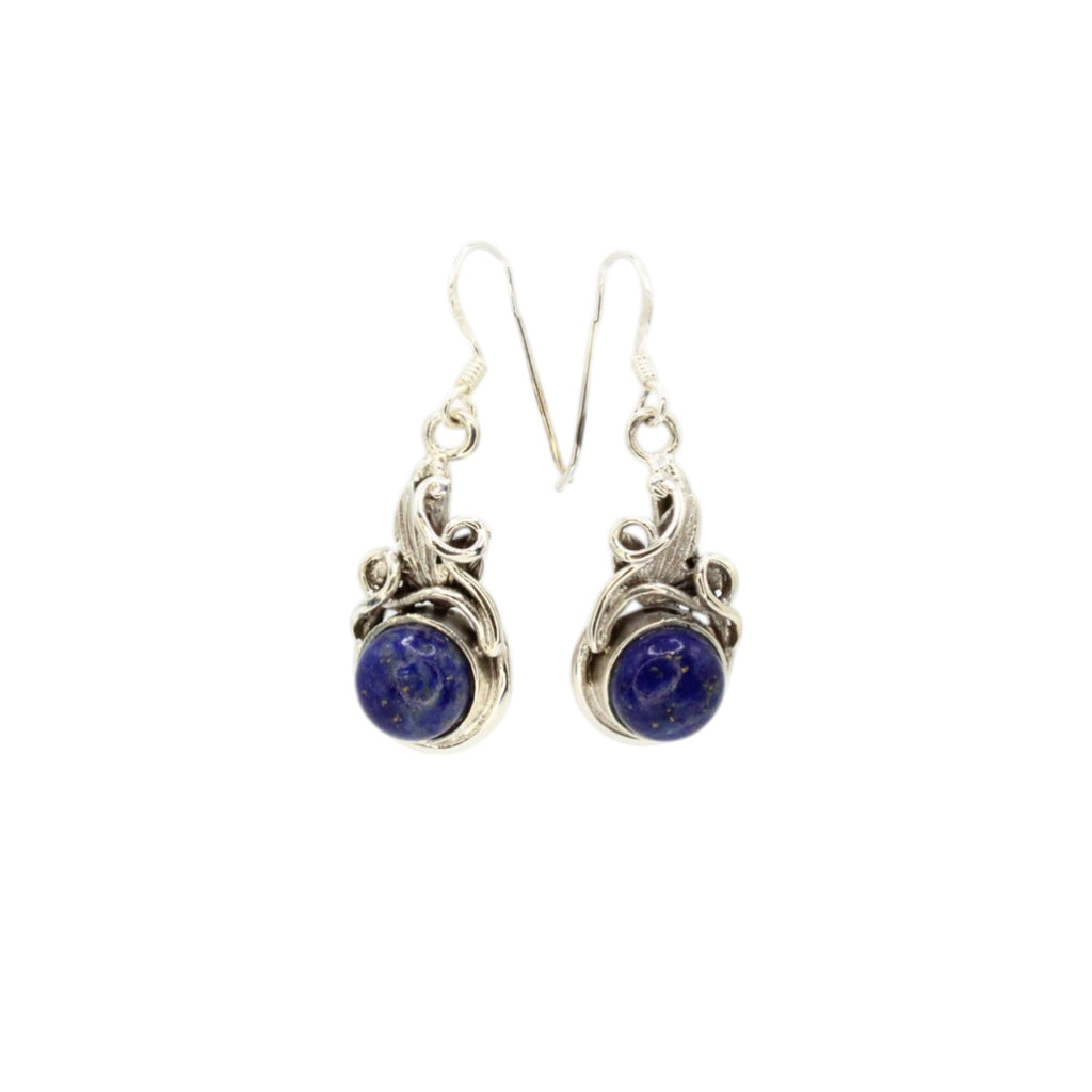 Genuine Blue Lapis Dangle Earrings