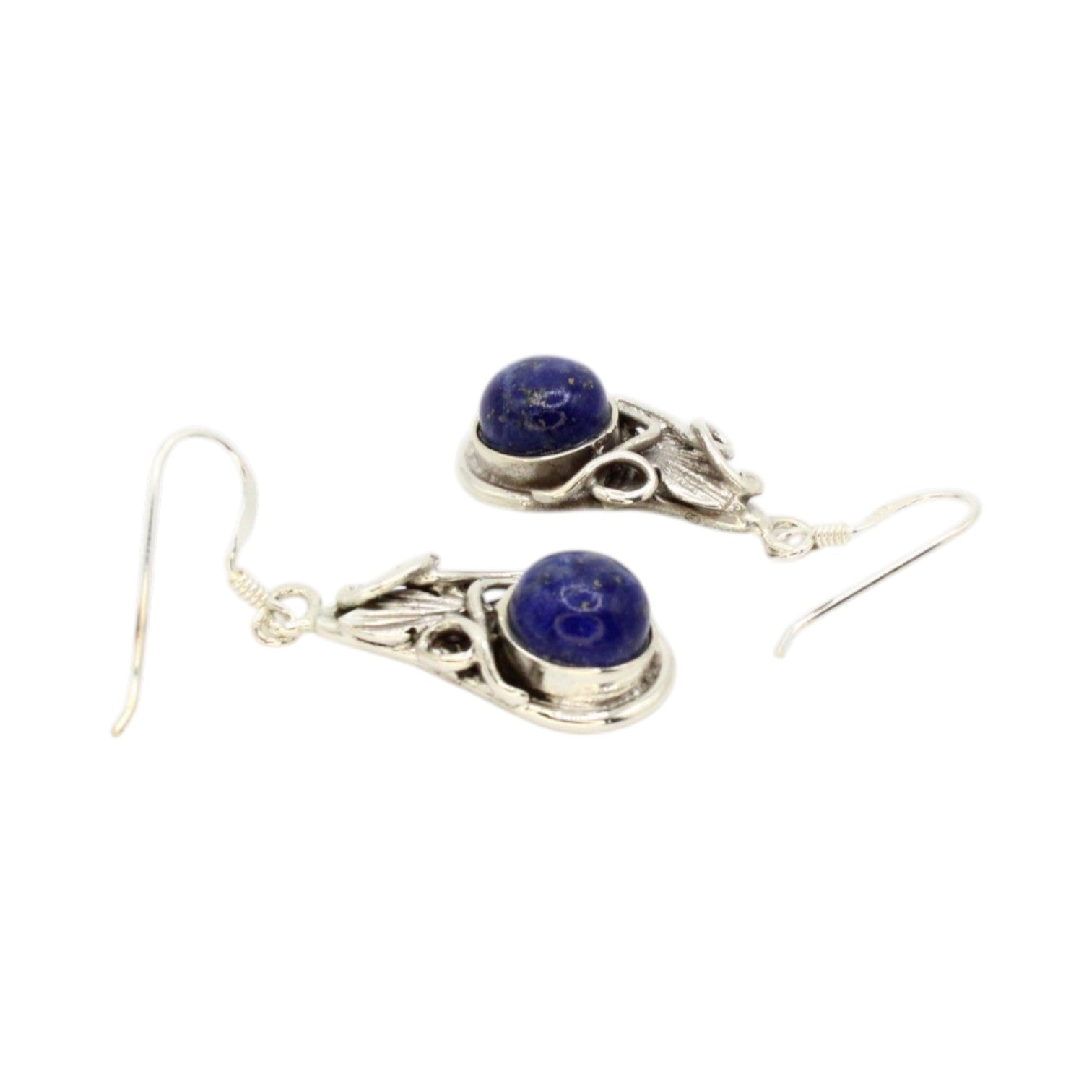 Genuine Blue Lapis Dangle Earrings