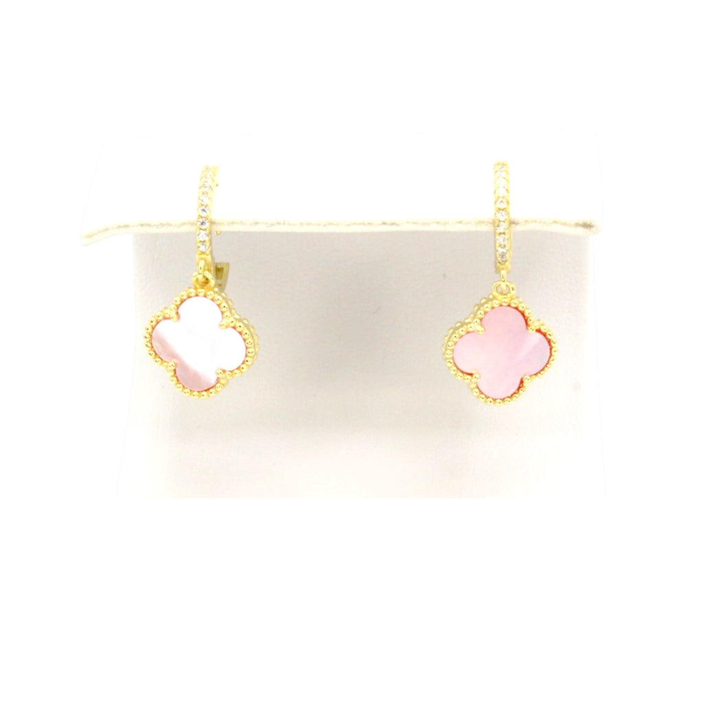 Clover Dangle Huggie Earrings