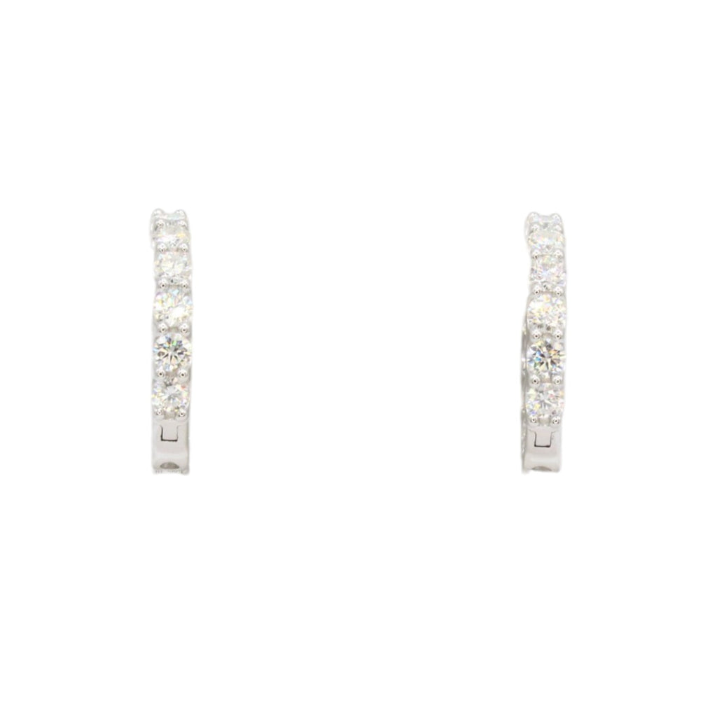 Moissanite 2.6ctw Hinge Hoop Earrings