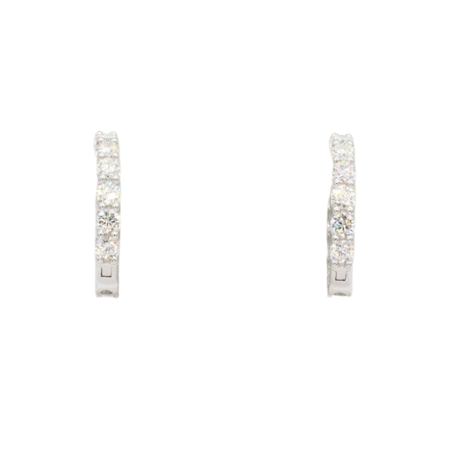 Moissanite 2.6ctw Hinge Hoop Earrings