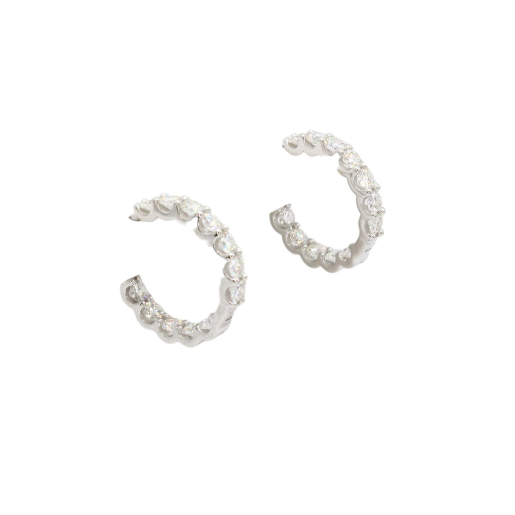 Moissanite 2.6ctw Hinge Hoop Earrings