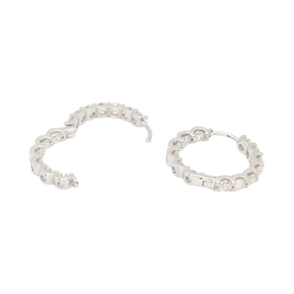 Moissanite 2.6ctw Hinge Hoop Earrings